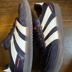 Adidas Predator Black White Sneakers with Red Details